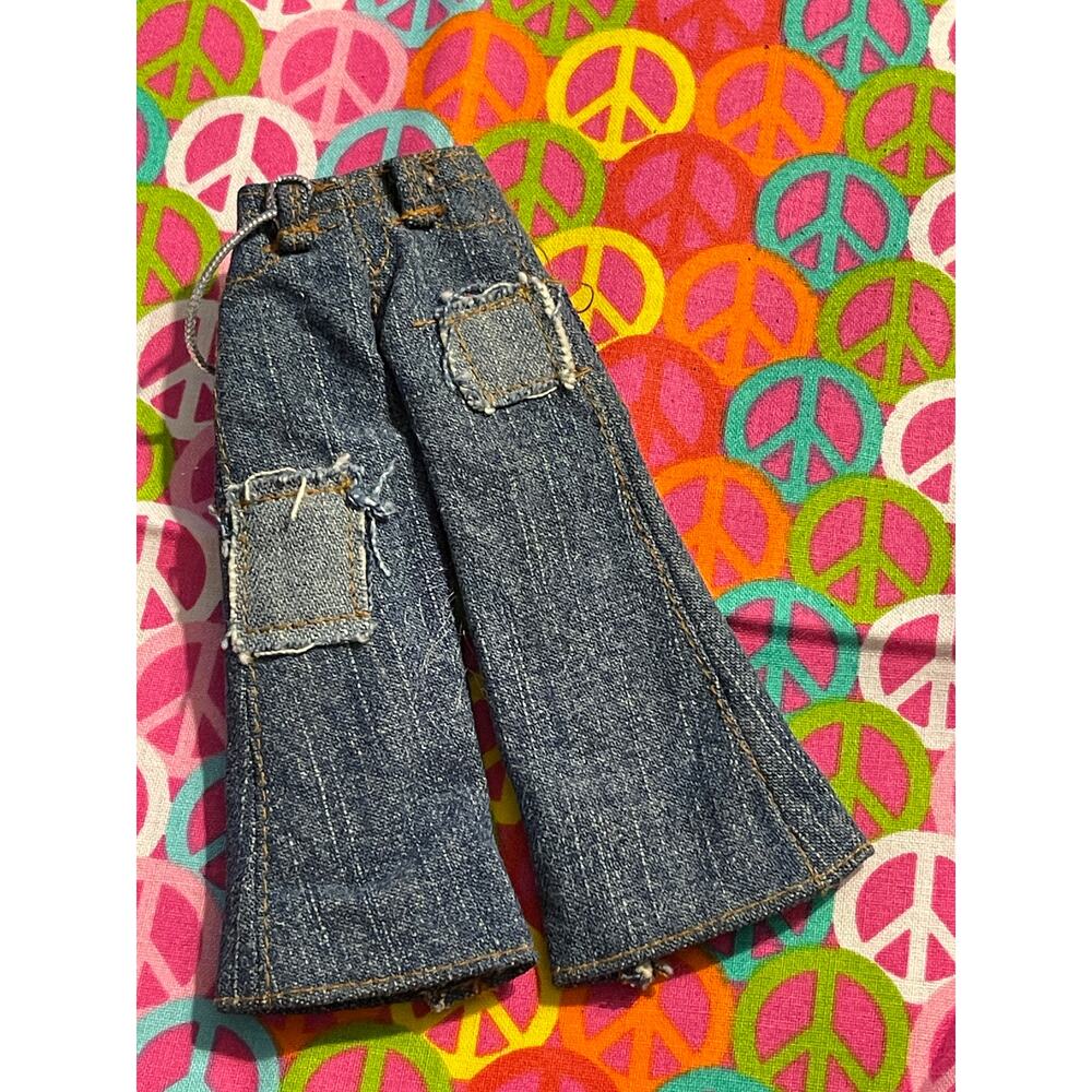 Bratz Boyz Dylan Doll Blue Jeans Patch Silver Rope on Loops Back Pockets #20